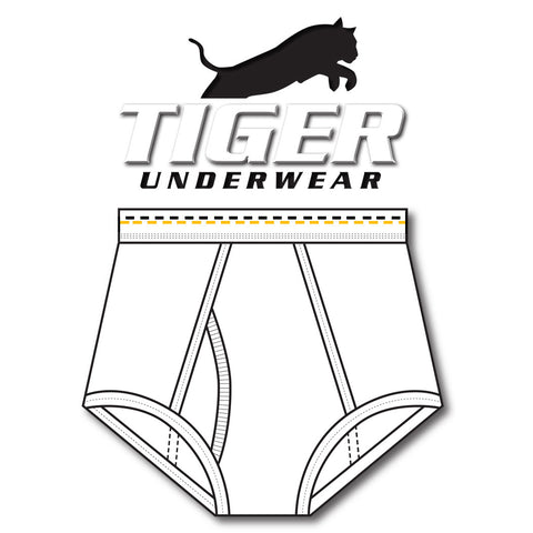 Mens Gold and Black Dash Double Seat Brief - Tiger Underwear