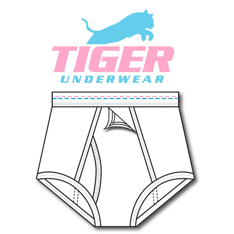 Boys Pink and Blue Dash Training Brief - Tiger Underwear