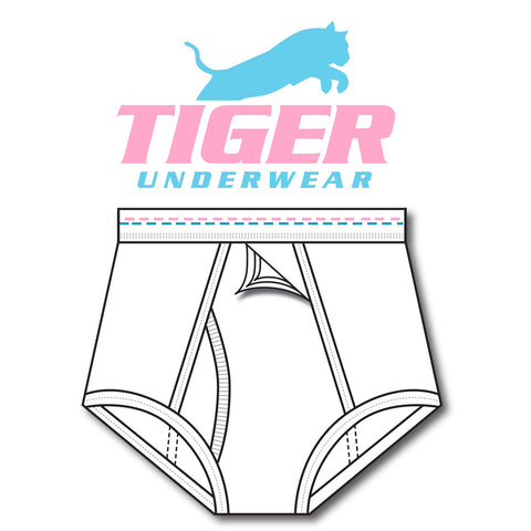 Mens Pink and Blue Dash Training Brief - Tiger Underwear