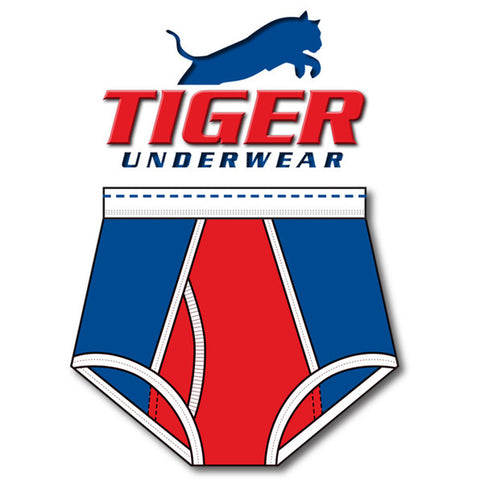 Men's America Double Seat Brief - Tiger Underwear