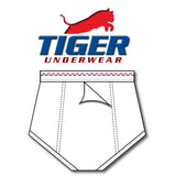 Mens Red and Blue Dash Double Seat Briefs - Tiger Underwear