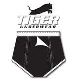 Boys Black and Black Dash Double Seat Brief - Tiger Underwear