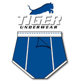 Men's Blue/White Double Seat Brief - Tiger Underwear