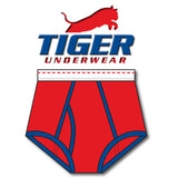 Boys Red/Blue Double Seat Brief - Tiger Underwear