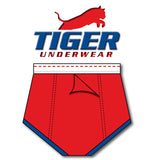Boys Red/Blue Double Seat Brief - Tiger Underwear