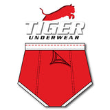Boys Red with Red Dash Training Brief - Tiger Underwear