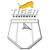 Men's White Gold Dash Training Brief - Tiger Underwear