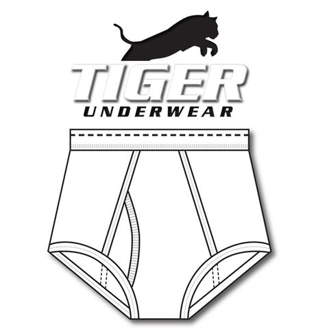 Boys Black Dash Double Seat Brief - Tiger Underwear