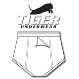 Mens Gold and Black Line Double Seat Brief - Tiger Underwear