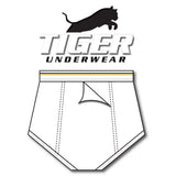 Boys Gold and Black Line Double Seat Brief - Tiger Underwear