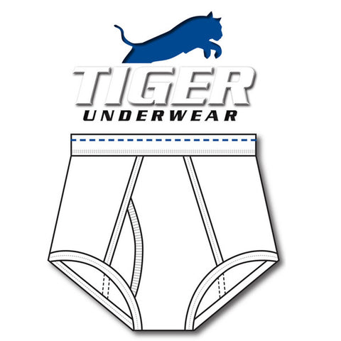 Men's Blue Dash Double Seat Brief - Tiger Underwear