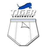 Men's Double Blue Zigzag Dash Double-Seat Briefs - Tiger Underwear