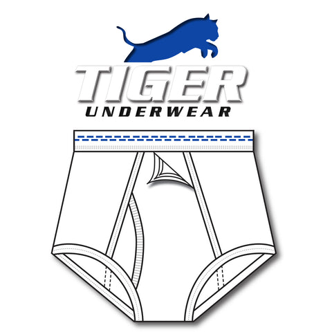 Boy's Double Blue Zigzag Trainers - Tiger Underwear