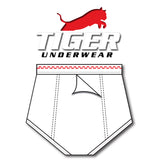 Boys Double Red Dash Double Seat Briefs - Tiger Underwear