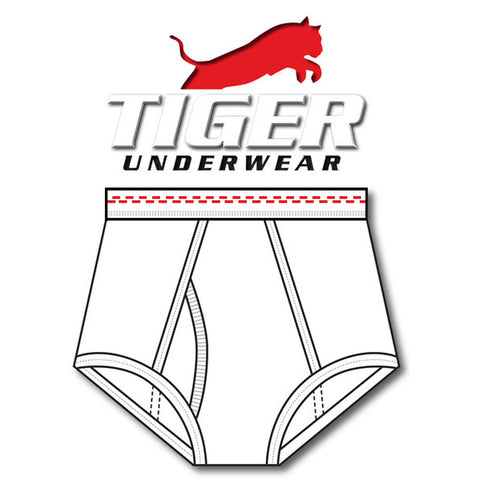 Mens Red Double Dash Double Seat Briefs - Tiger Underwear