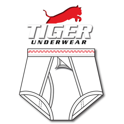 Mens Double Red Dash Training Brief - Tiger Underwear