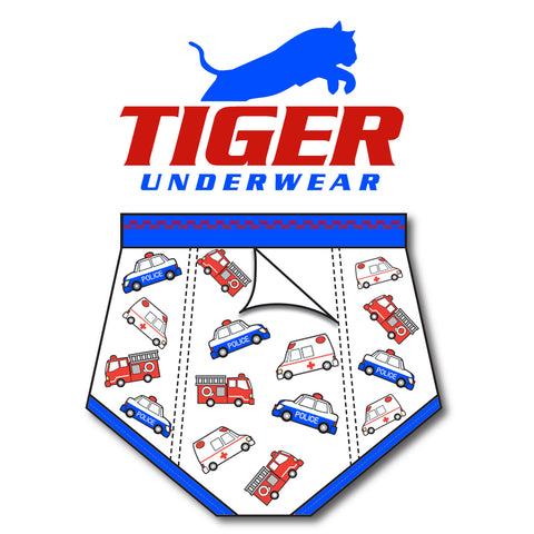 Boys Emergency Double Seat Brief - Tiger Underwear