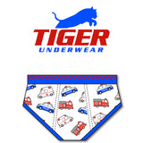 Boy's Emergency Double-Seat Mid Rise Briefs - Tiger Underwear