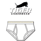 Boys Gold and Black Dash Mid-Rise Briefs - Tiger Underwear