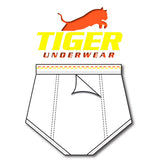 Mens Orange and Yellow Dash Double Seat Brief - Tiger Underwear