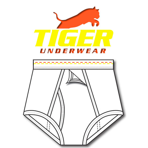 Mens Orange and Yellow Dash Training Brief - Tiger Underwear