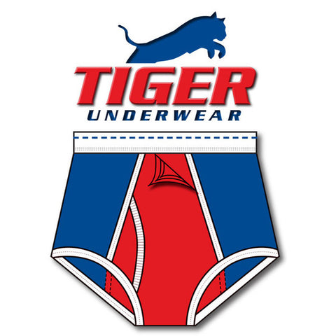 Men's Red White and Blue Training Brief - Tiger Underwear