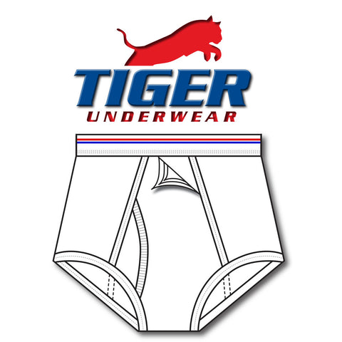Mens Red and Blue Line Training Brief - Tiger Underwear