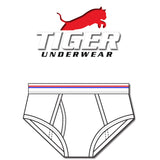Boys Red and Blue Stripe Mid-Rise Briefs - Tiger Underwear