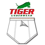 Mens Red and Green Dash Training Brief - Tiger Underwear