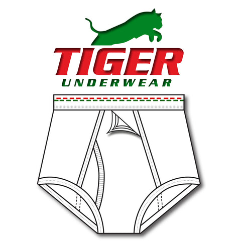 Mens Red and Green Dash Training Brief - Tiger Underwear