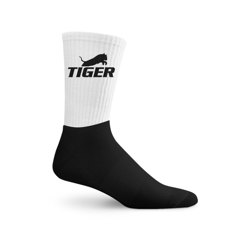 Tiger Black Logo Black Foot Socks - Tiger Underwear