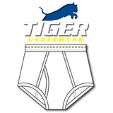 Men's Yellow and Navy Zigzag Double-Seat Briefs - Tiger Underwear